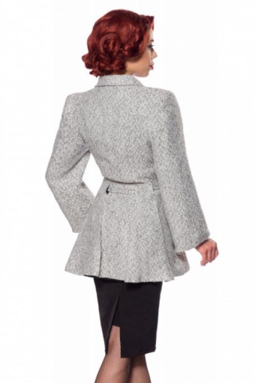 Elegante vintage stijl coat in tweed