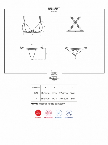 Erotische strappy kanten bh set