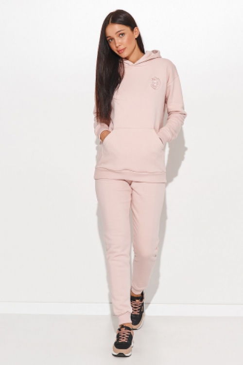 Fijn gebreide loungewear set pink