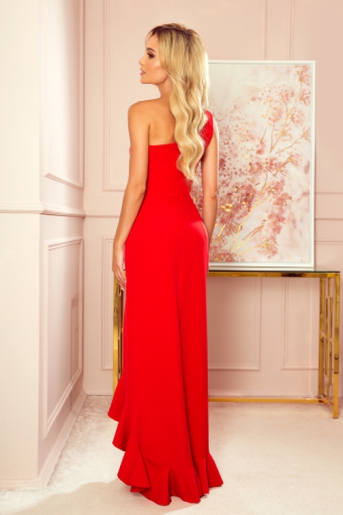 Gala asymmetrische jurk rood