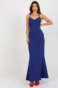 Gala strapless avondjurk blauw