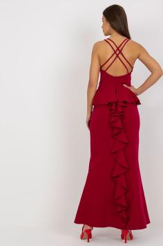 Gala strapless avondjurk rood