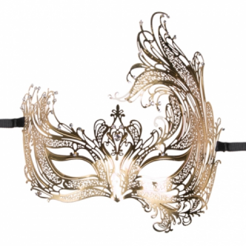 Gold metal Venetian mask