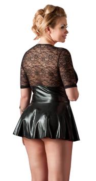 Grote maten wetlook mini jurk