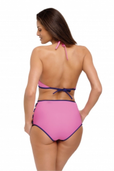 Halter bikini met hoge taille broekje blush