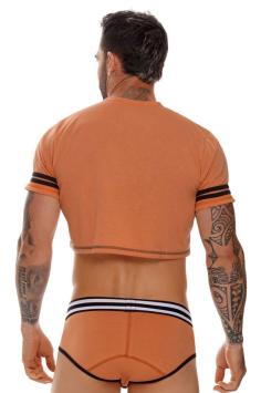 Heren crop varsity top oranje