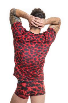 Heren dierenprint t-shirt savage