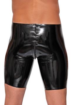 Heren latex biker shorts