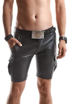 Heren wetlook cargo shorts