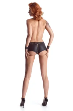 Hotpants met gouden rits