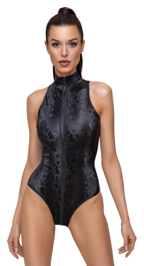 Kinky slangenpatroon bodysuit