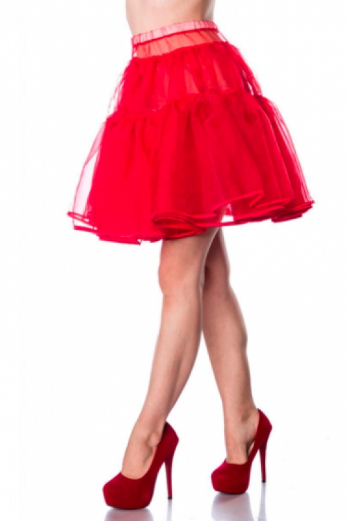 Korte puffy petticoat rood