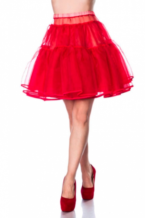 Korte puffy petticoat rood