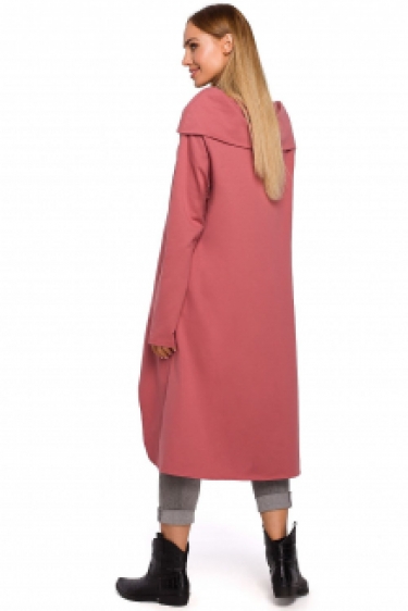 Lang asymmetrische tuniek pink