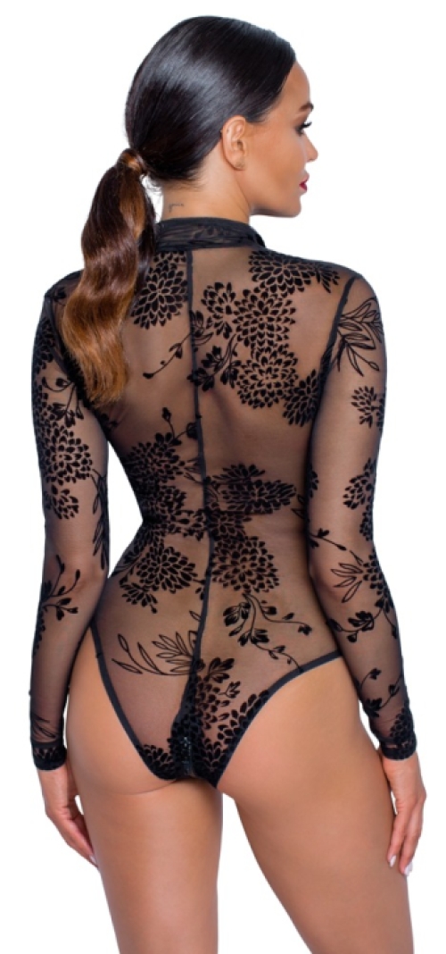 Lange mouwen flockprint bodysuit