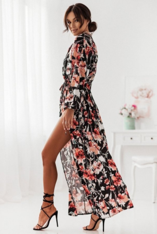 Maxi kimono jurk met overslag Lejla