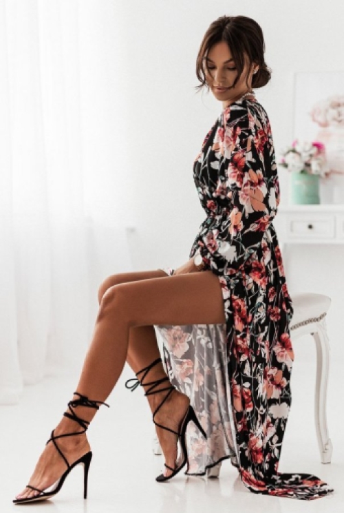 Maxi kimono jurk met overslag Lejla