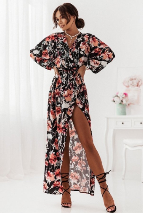 Maxi kimono jurk met overslag Lejla