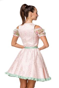 Mini Brocade Dirndl Turkoois-roze