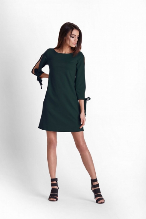 Minimalistisch trapezoidal mini jurk groen