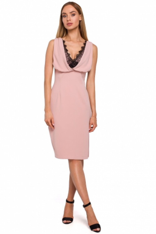 Mouwloze Sheath cocktailjurk pink