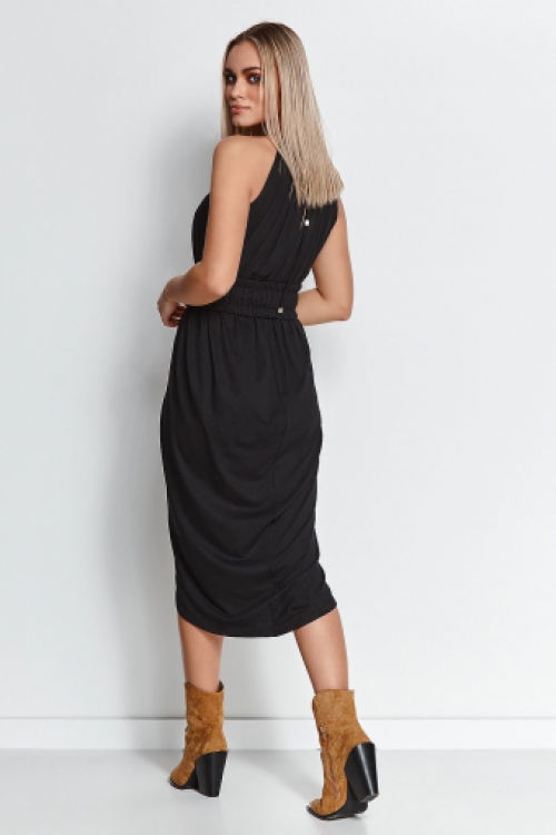 Mullet overslag jurkje met riem black