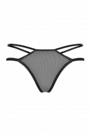 Petite Noir transparante string met dubbele banden