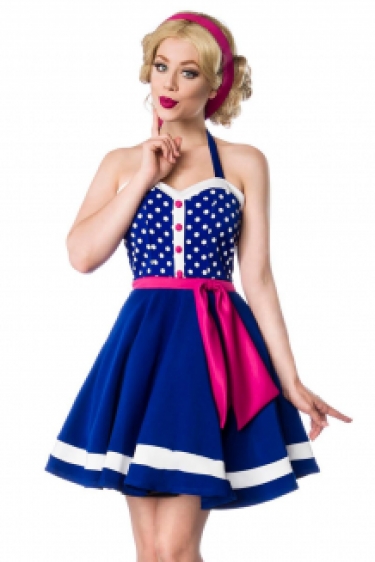 Sexy 50s swing jurkje blauw