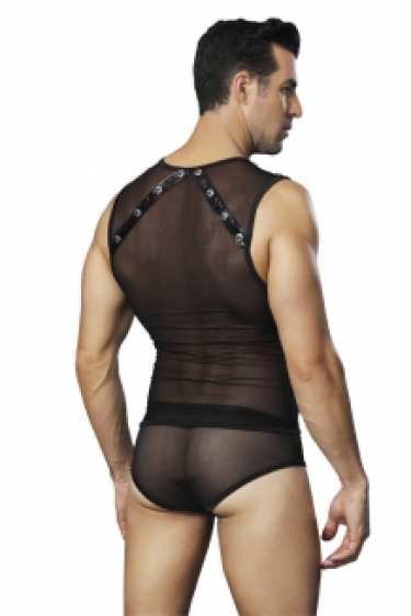 Sexy heren transparante bodysuit