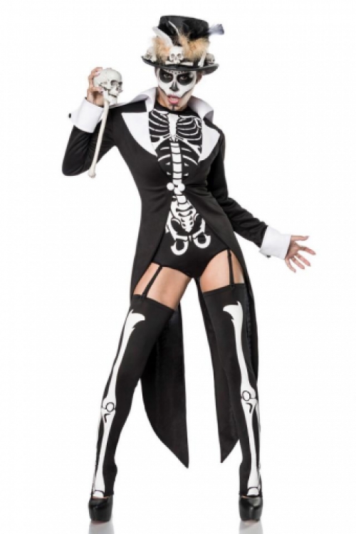 Sexy Voodoo Skelet Kostuum