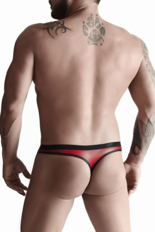 Sexy wetlook heren Big Boss string rood