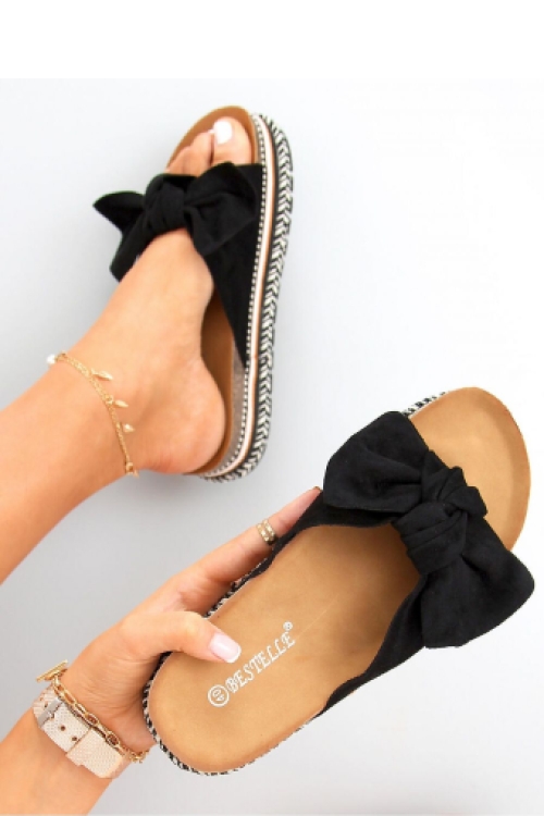 Slippers met geknoopte band black