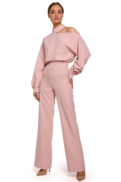 Sophisticated avond jumpsuit powder