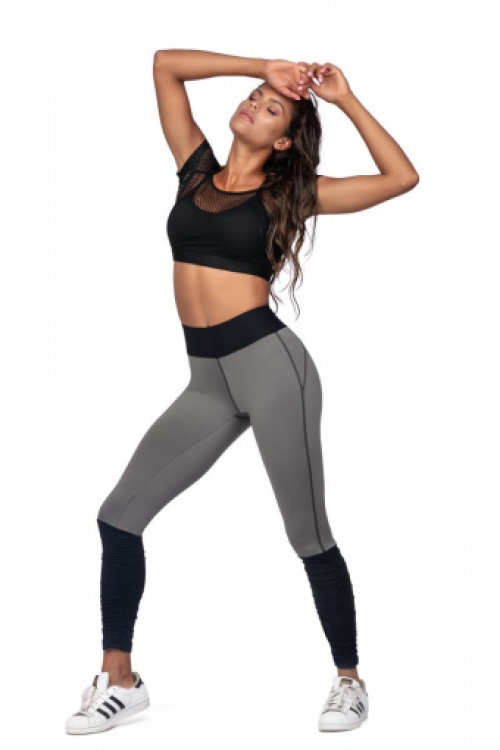 Sportleggings met geplooide pijpen