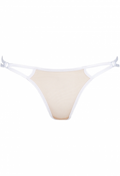 Transparante guipure geborduurde string