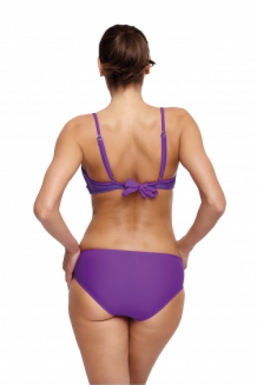 Trendy fluweel beugel push-up bikini in paars