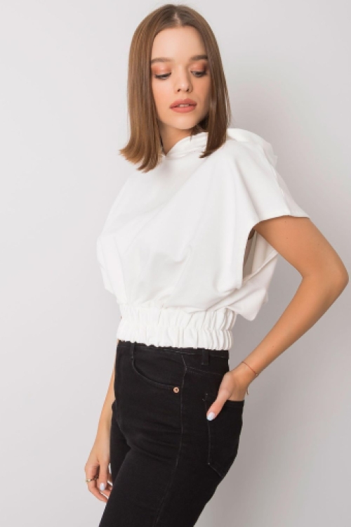 Trendy korte mouwen top white