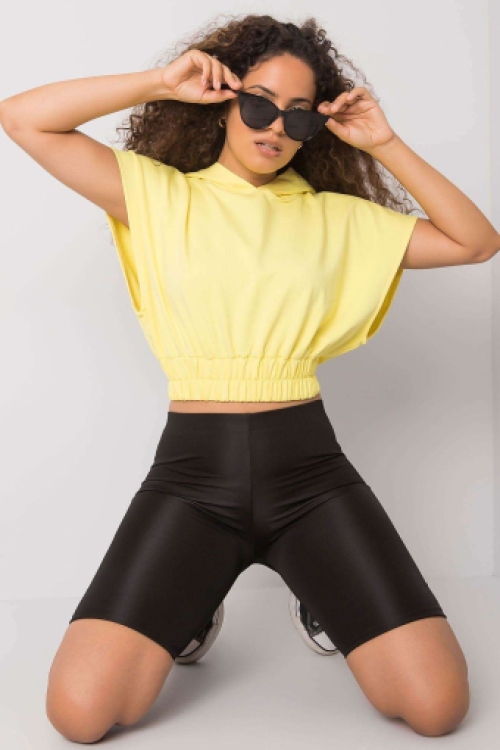 Trendy korte mouwen top yellow