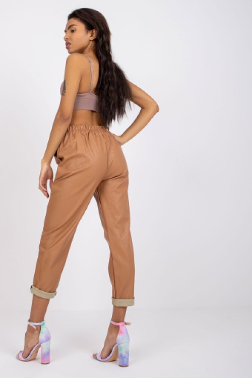 Vegan paperbag broek brown