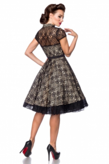 Vintage chic kanten swing jurk