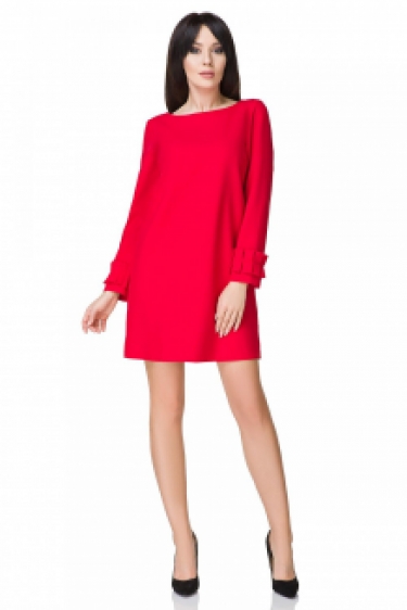 Vintage elegante trapeze mini jurk lipstick red