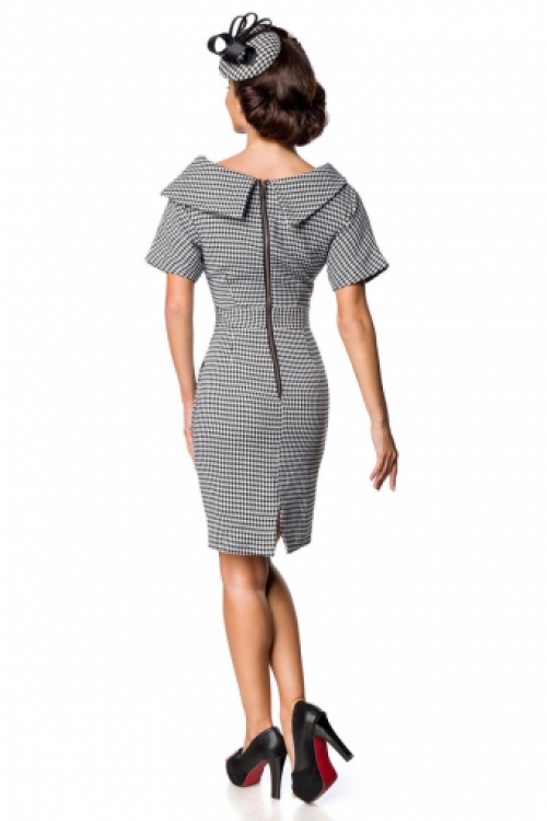 Vintage houndstooth kokerjurk