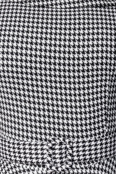 Vintage houndstooth swing jurk