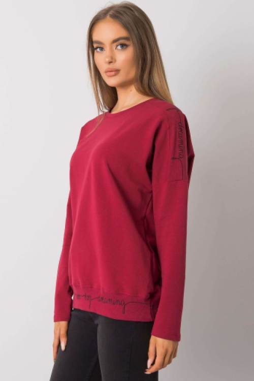 Vleermuismouwen sweatshirt bordo