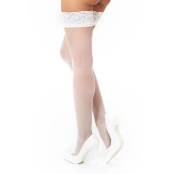 White hold up stockings