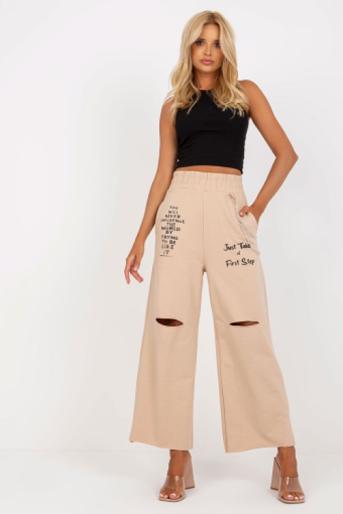 Y2K casual baggy joggingbroek beige