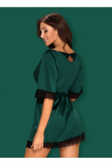 Zijdezacht kimono groen