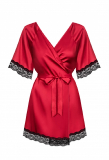 Zijdezacht kimono rood