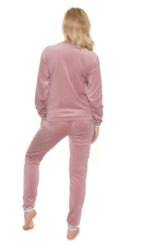 Zwangerschaps velour huispak pink