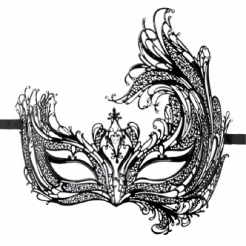 Zwarte metalen Venetiaans masker